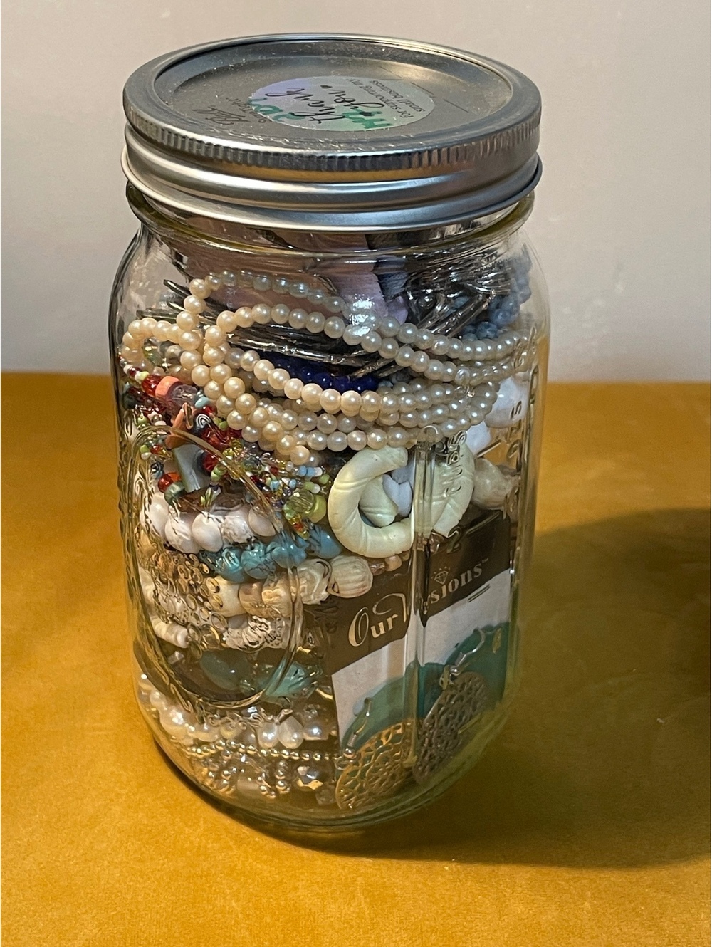 Quart Mason Jar Mystery Jewelry Lot – Wearable Mix